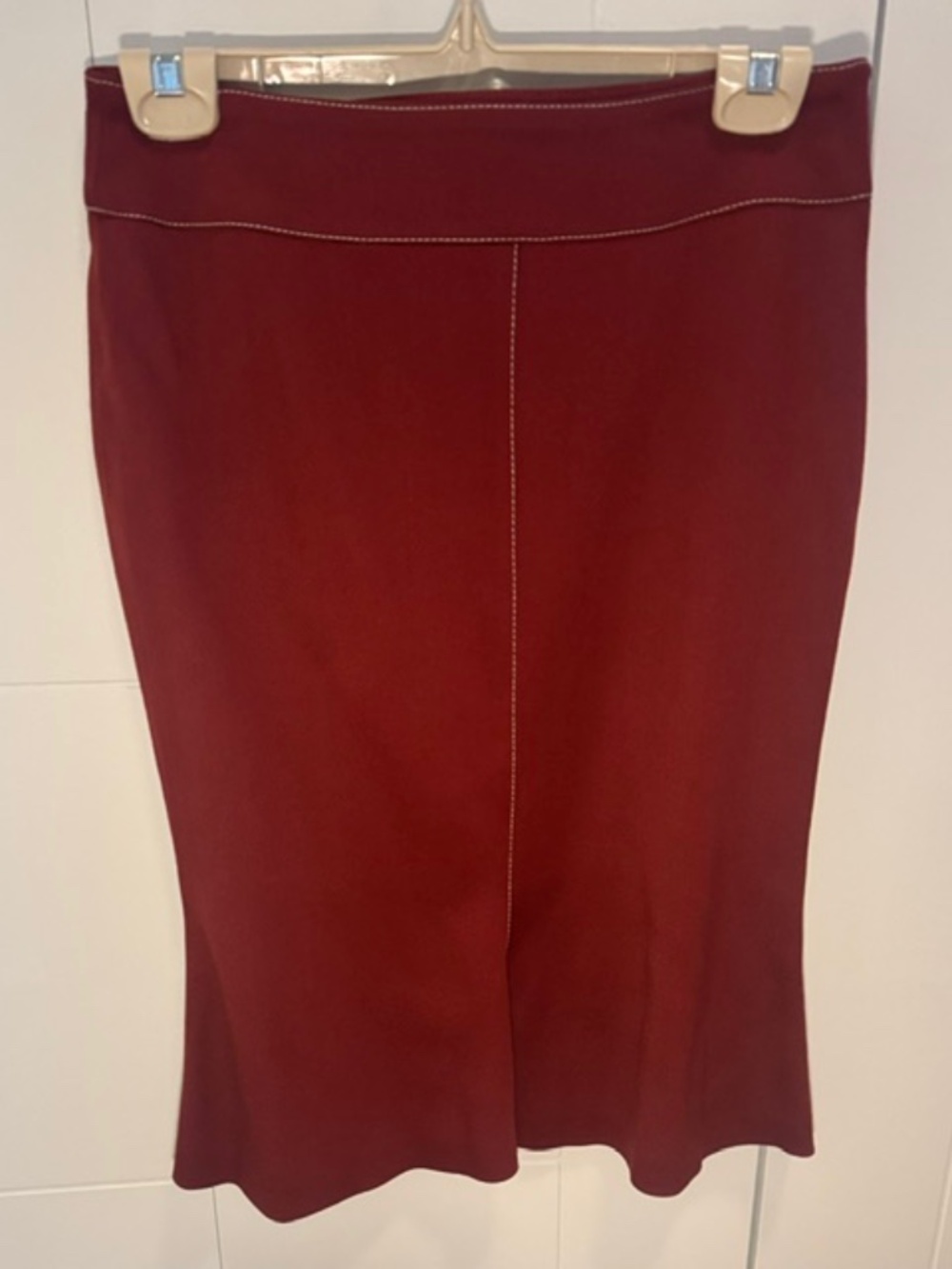 ACJ Italian Made Pencil Skirt - Color Brick Red - Size IT 42 (US 6)